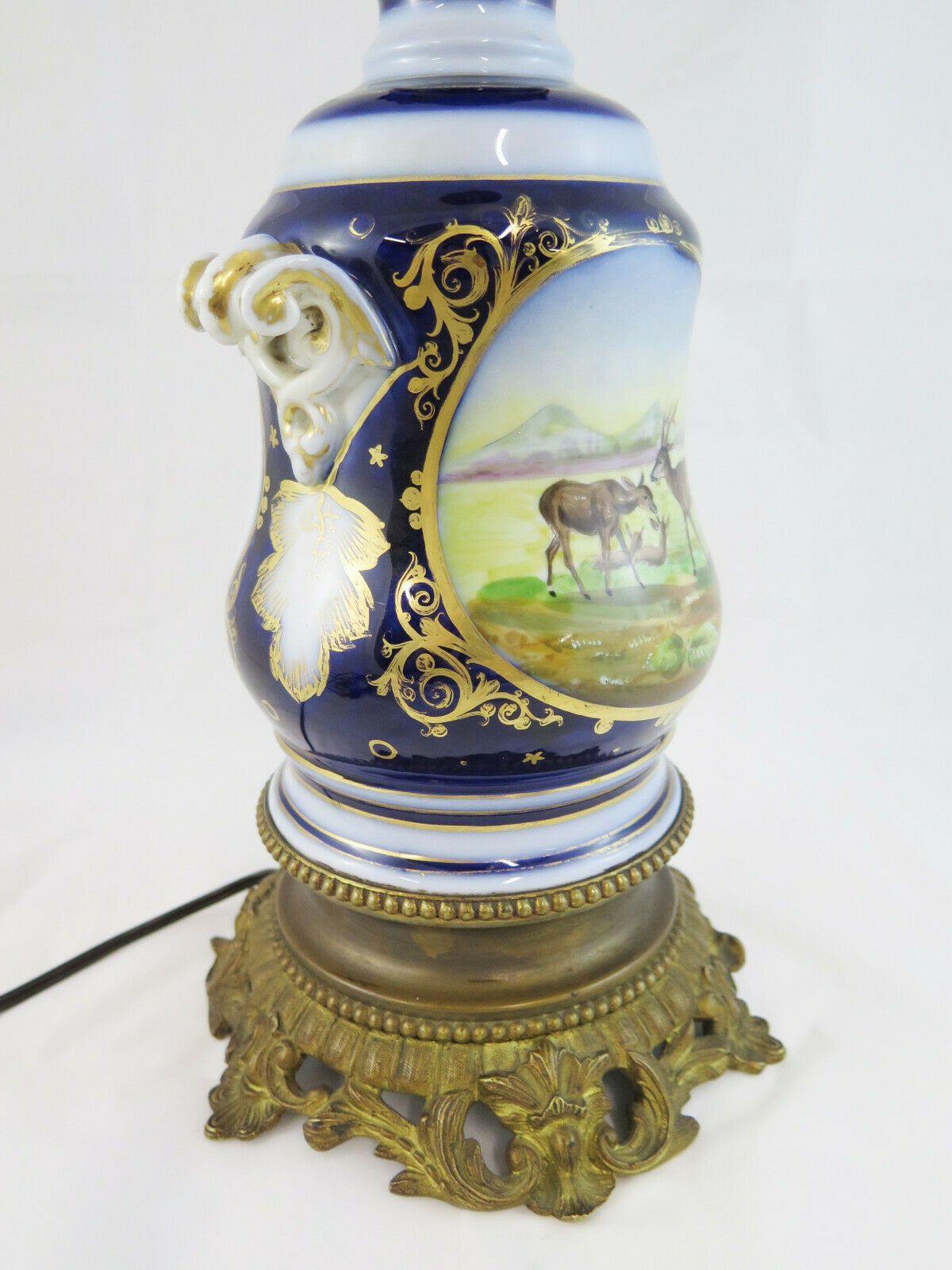 LAMPADA ABAT-JOUR IN PORCELLANA DANIMARCA PRIMO NOVECENTO DENMARK PORCELAIN R90 - Belbello Antiques