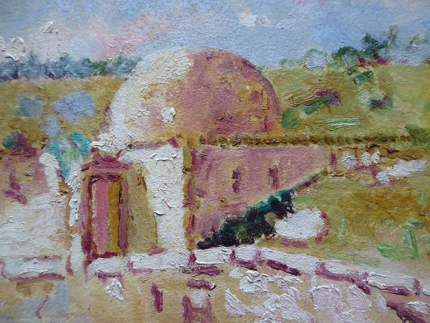 OLD PAINTING LANDSCAPE OIL WORK BY THE SPANISH PAINTER HERRANZ MD2