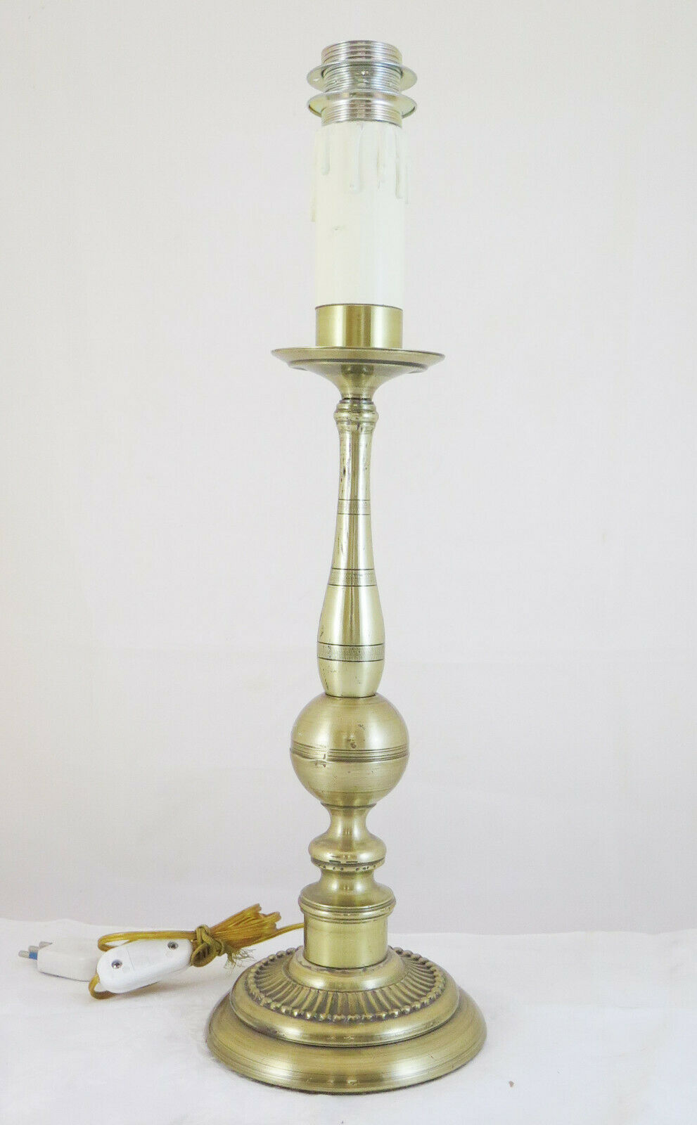 VINTAGE BRASS DESK OR TABLE LAMP MID 20TH CENTURY ABAT JOUR CH5