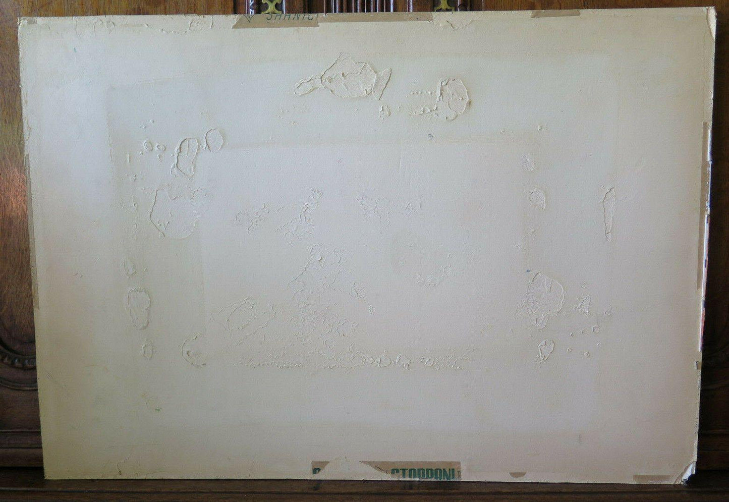 88x61 cm QUADRO AD OLIO VINTAGE INTERNO CON NATURA MORTA FIRMATO ANNI 60 P19 - Belbello Antiques