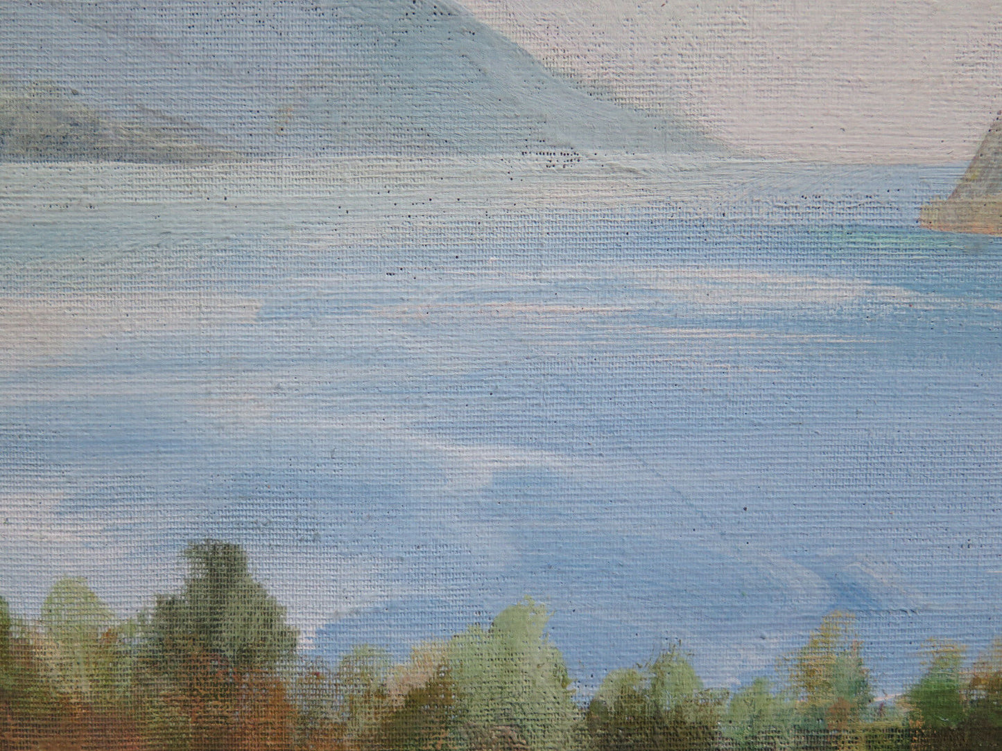 LAKE GARDA LANDSCAPE VIEW FROM THE CLIFF MODERN PAINTING OIL PAINTING p9