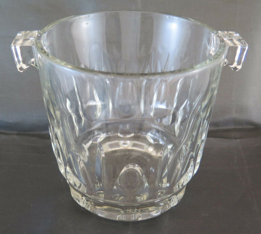 VINTAGE ICE BUCKET IN GROUND GLASS FROM THE EARLY 20TH CENTURY R117