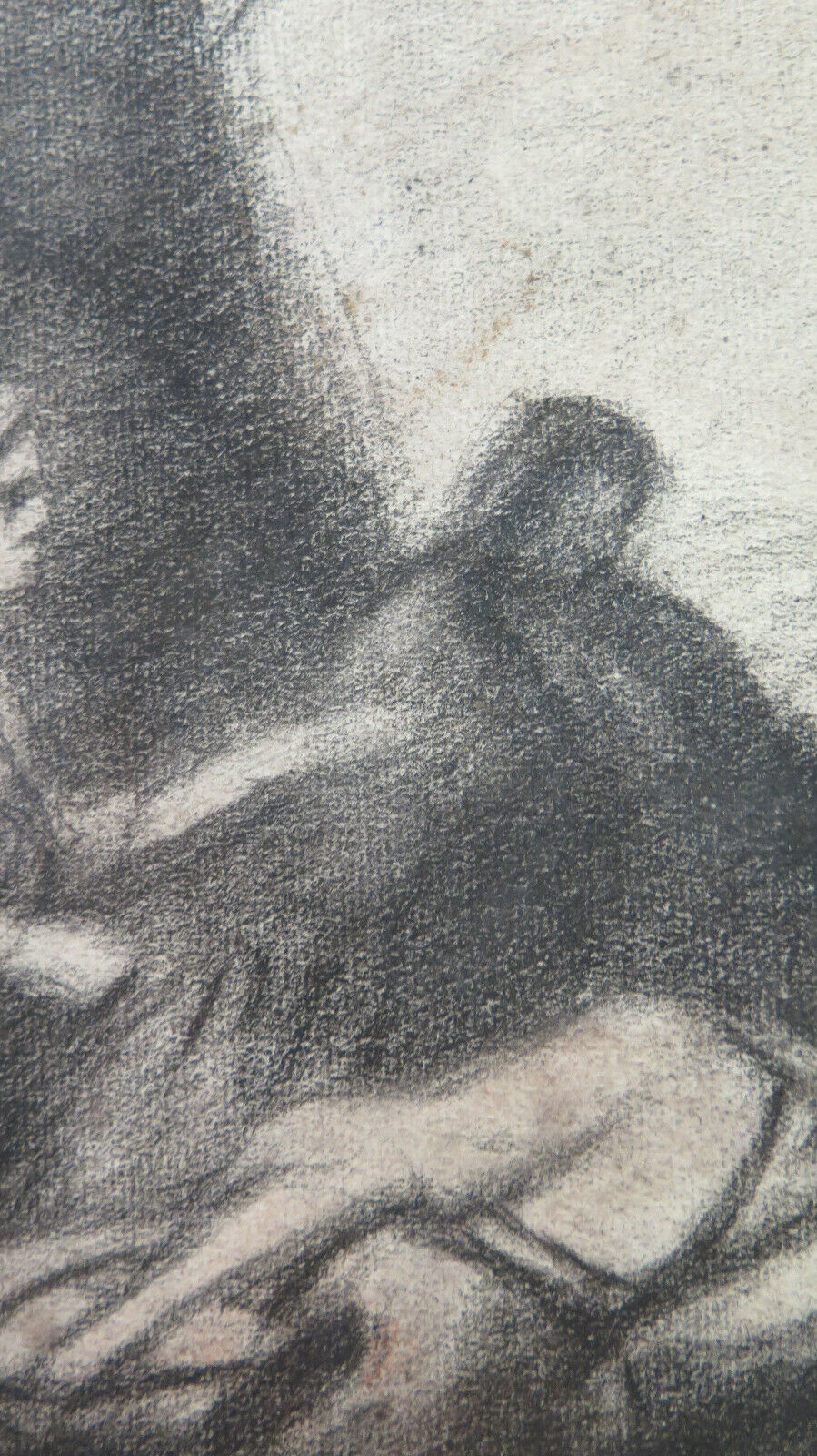 FRAGMENT OF AN ANCIENT DRAWING WORK BY FRENCH PAINTER Pierre Duteurtre DUT BM53.1