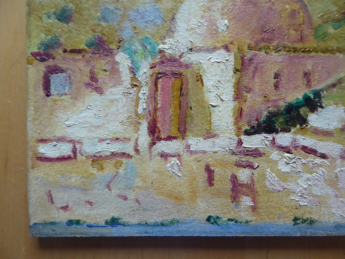 OLD PAINTING LANDSCAPE OIL WORK BY THE SPANISH PAINTER HERRANZ MD2