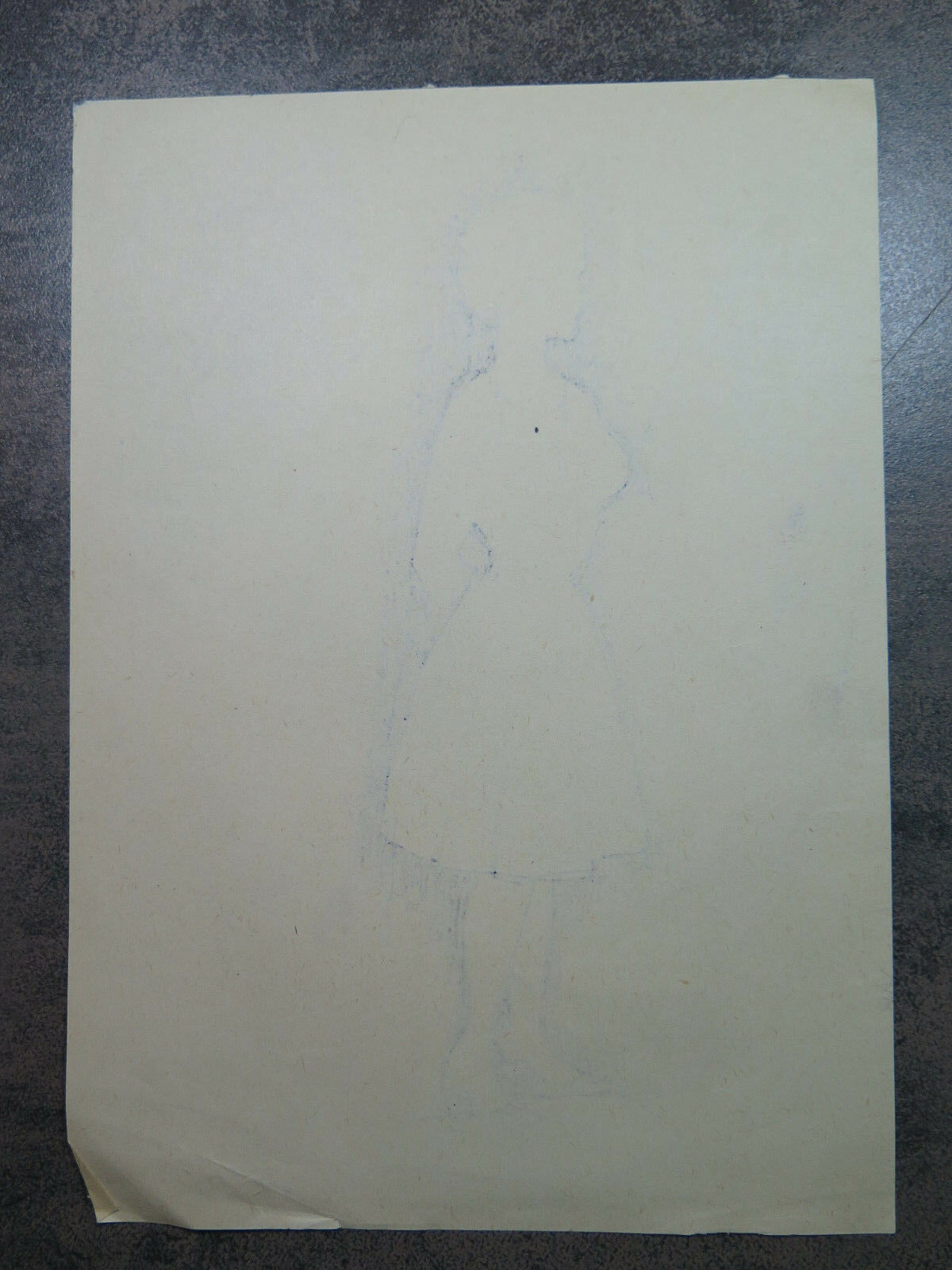 DISEGNO ANTICO BOZZETTO PENNA SU CARTA RITRATTO FEMMINILE ANNI QUARANTA '40 P28