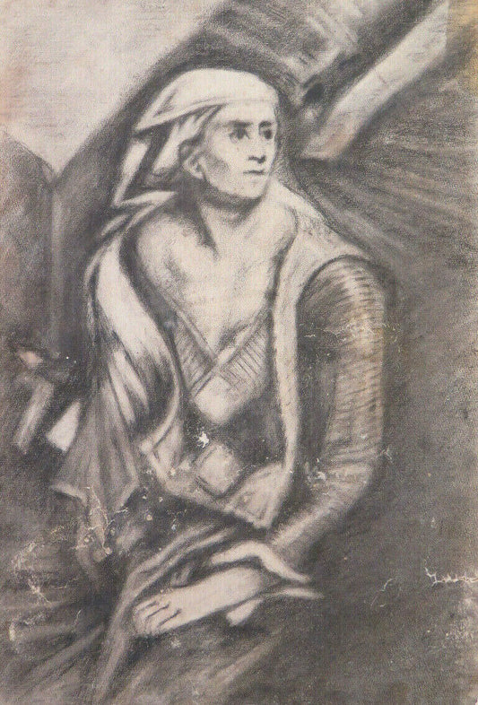 DISEGNO ANTICO RITRATTO OPERA ARTISTA FRANCESE Pierre Duteurtre DUT BM53.1