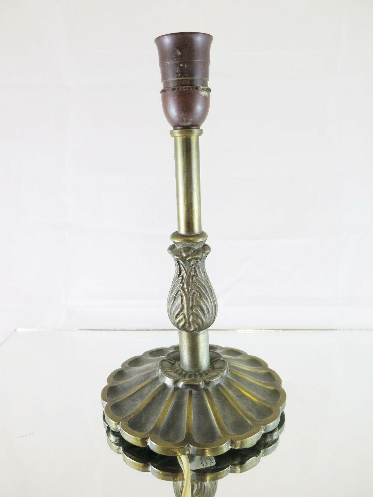 LAMPADA DA TAVOLO ABAT JOUR IN BRONZO IN STILE BAROCCO PRIMO NOVECENTO 1900 R43