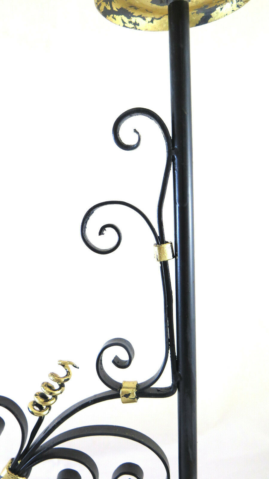 ABAT-JOUR VINTAGE WROUGHT IRON LIVING ROOM DESK TABLE LAMP CH31 