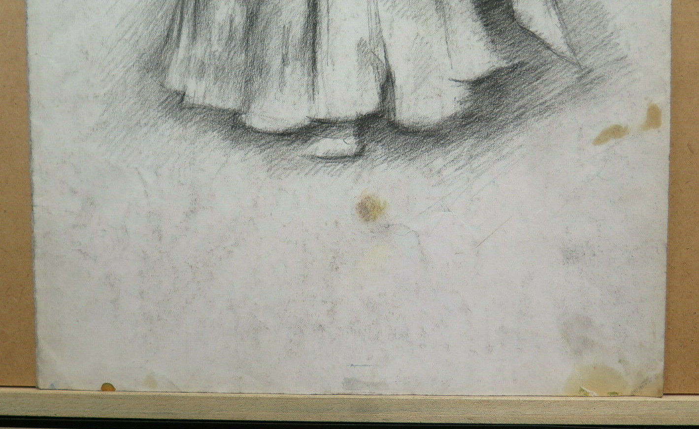 GRANDE DISEGNO ANTICO BAMBINA OPERA PITTORE FRANCIA Pierre Duteurtre DUT BM53.1