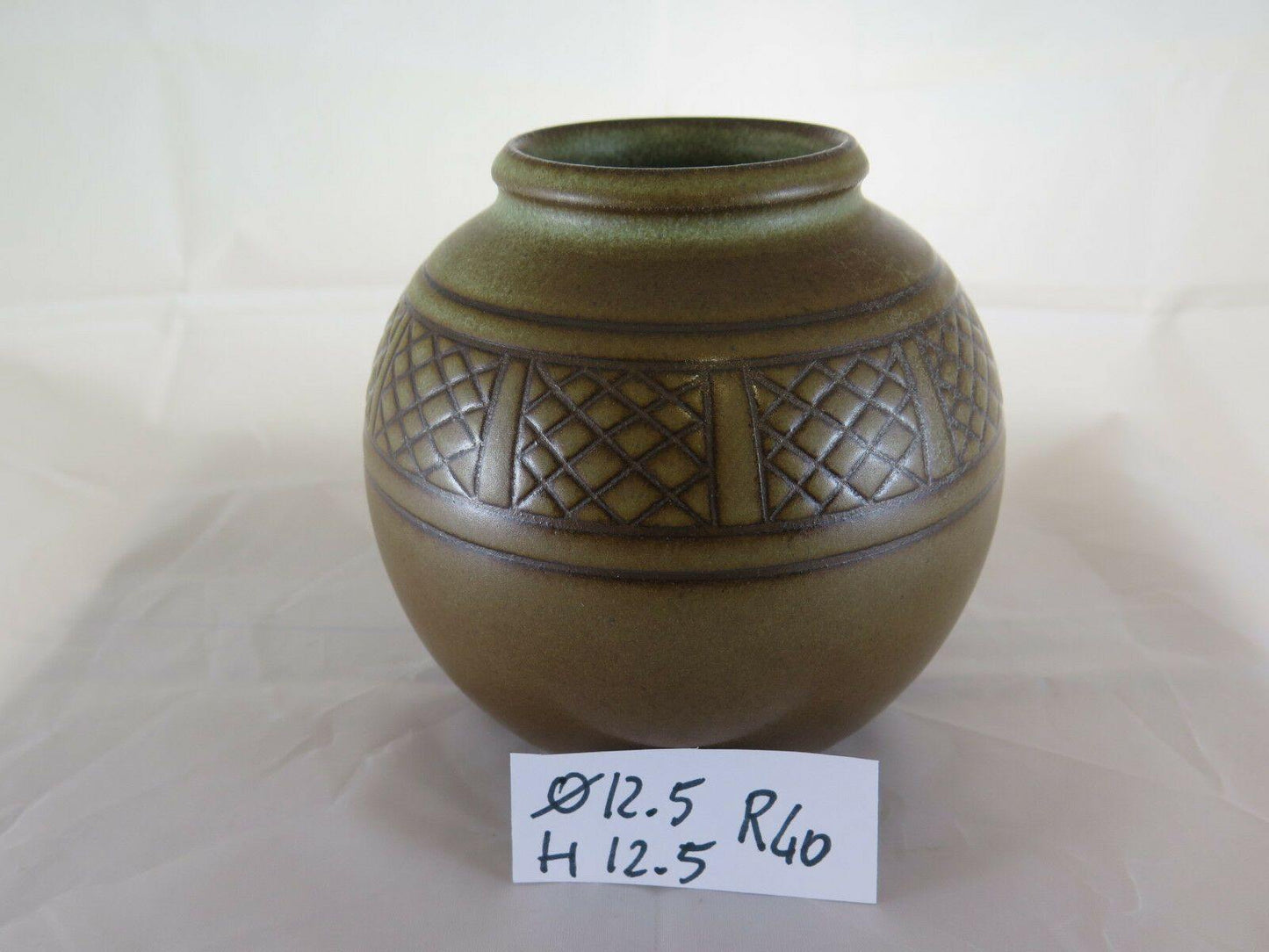 VASO IN CERAMICA VINTAGE META' 900 VINTAGE CERAMIC VASE DENMARK MID XXTH R40 - Belbello Antiques