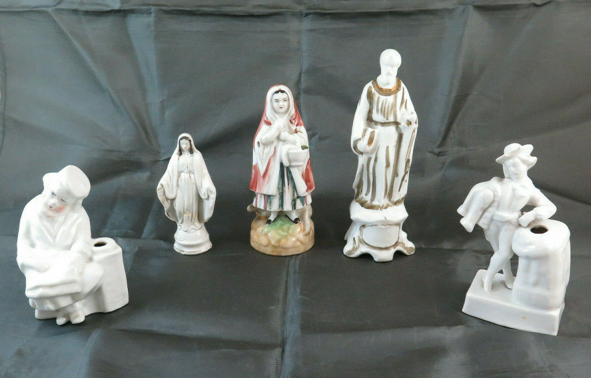 5 STATUINE IN PORCELLANA DI VARIO GENERE E SOGGETTO VINTAGE STATUINA BM9