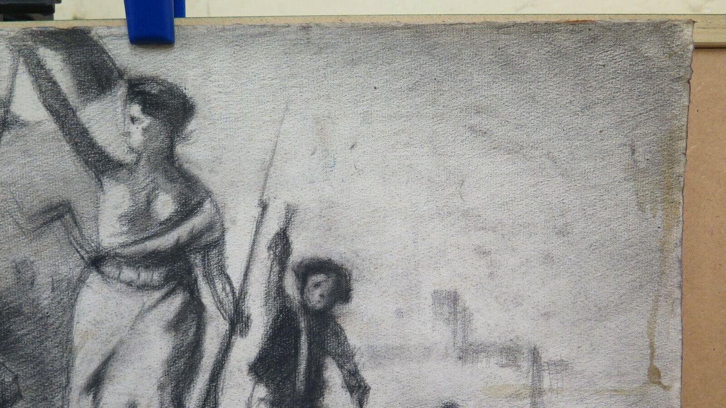 GRANDE DISEGNO ANTICO DA Eugène Delacroix DI Pierre Duteurtre detto DUT BM53.1 - Belbello Antiques