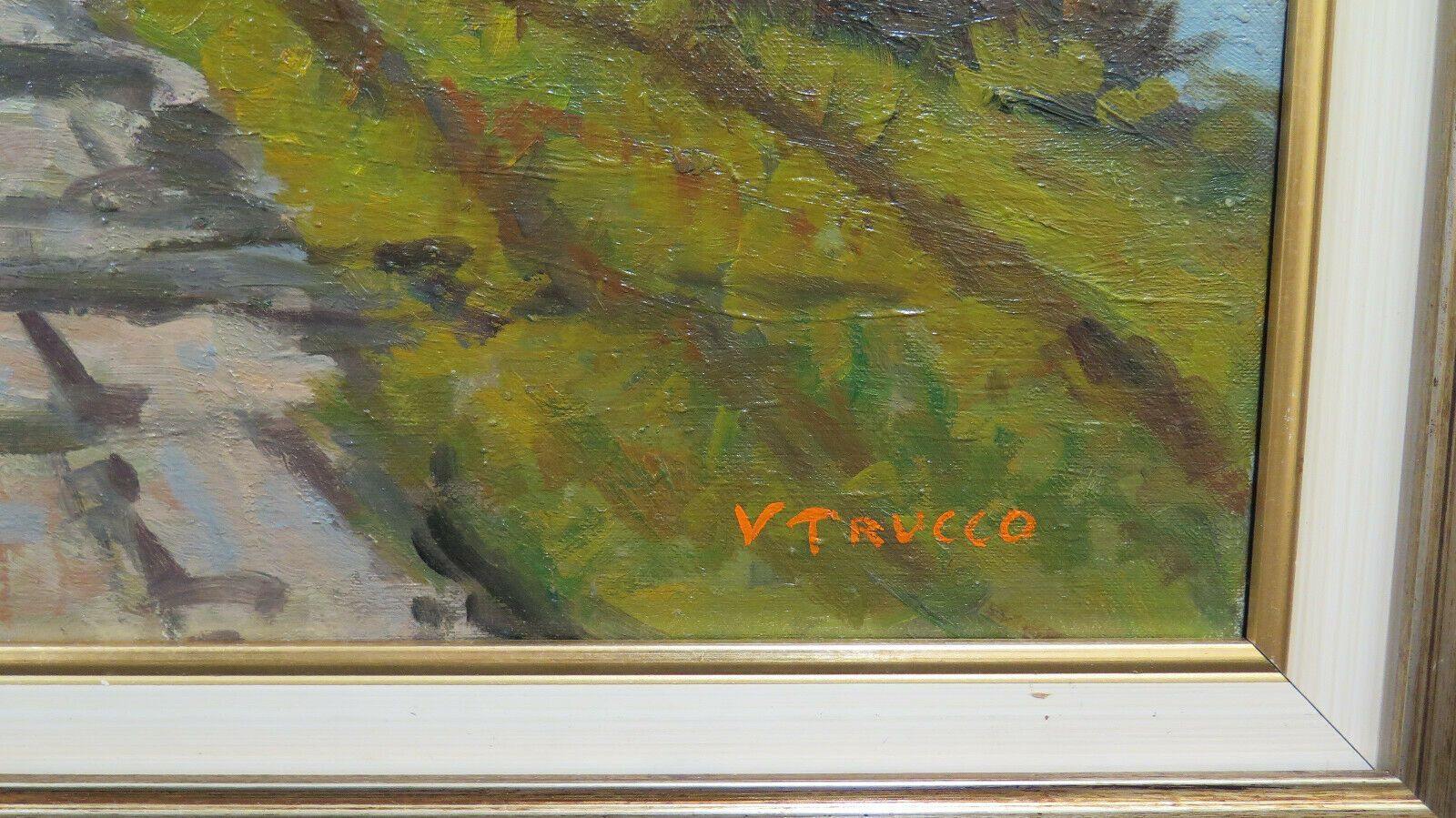 VINCENZO TRUCCO (1908-1993) QUADRO AD OLIO SU TELA FIRMATO PAESAGGIO  BM51 - Belbello Antiques