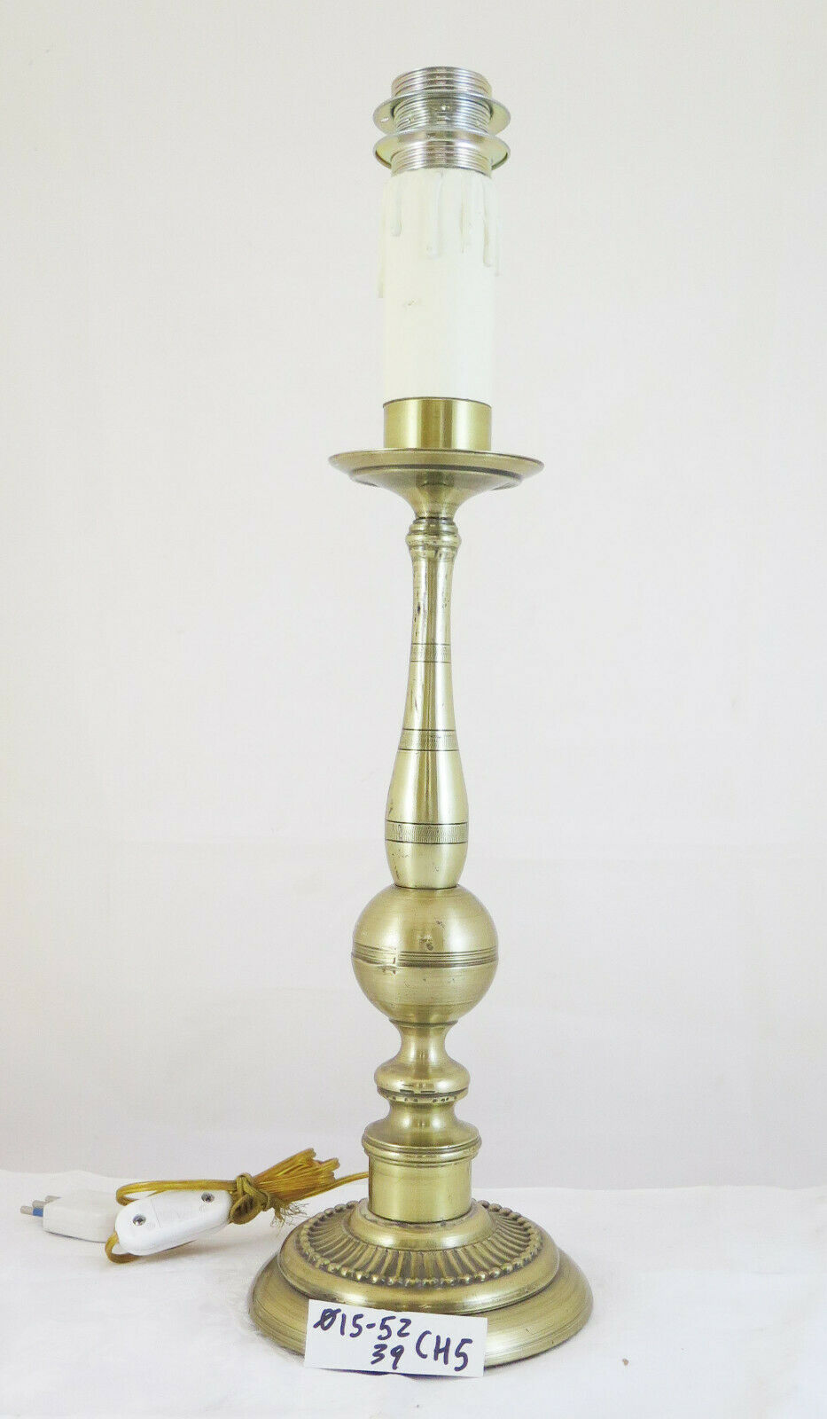 VINTAGE BRASS DESK OR TABLE LAMP MID 20TH CENTURY ABAT JOUR CH5