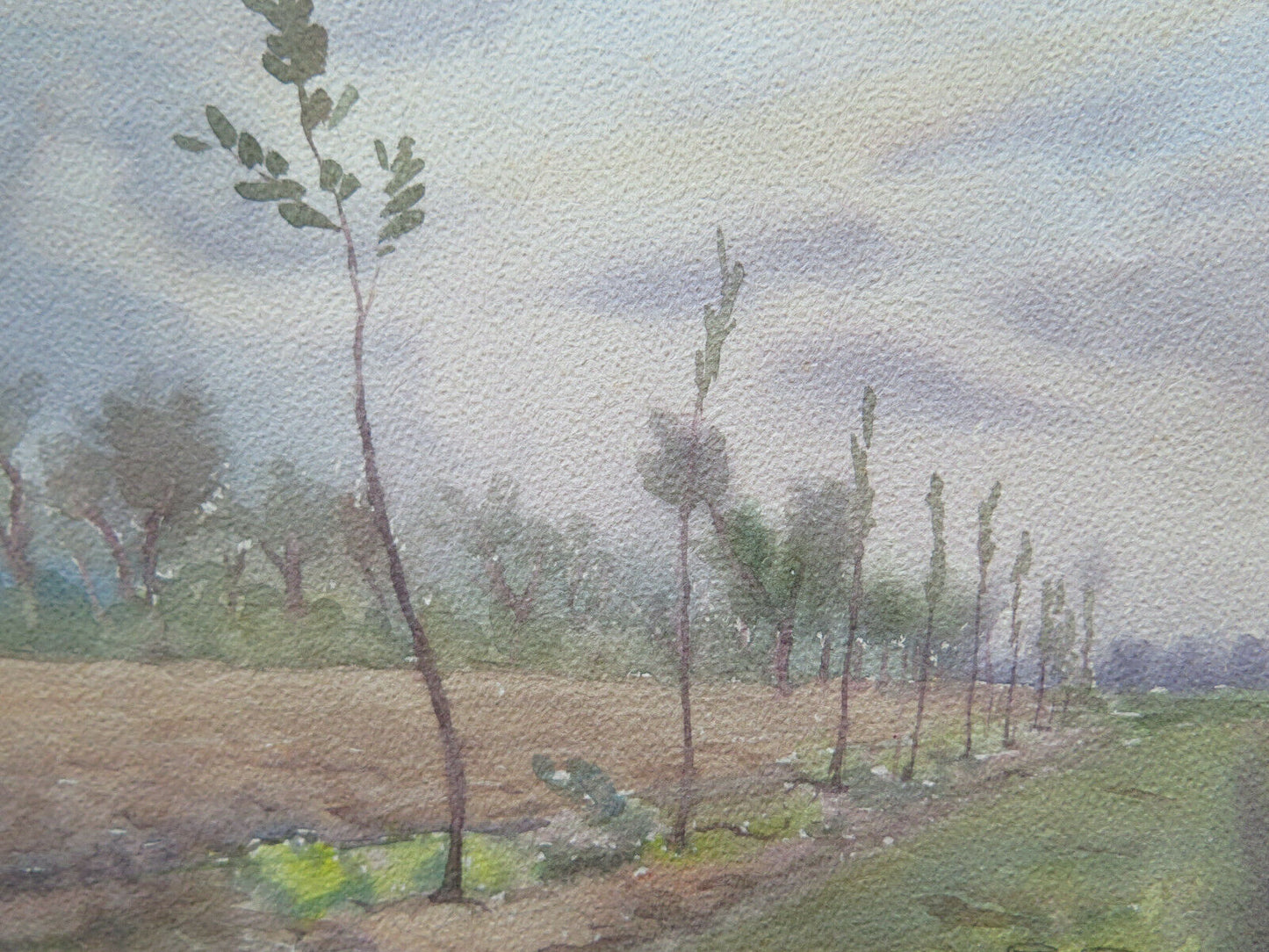 VINTAGE PAINTING WATERCOLOR LANDSCAPE SIGNED EMILIA ROMAGNA 21x14 cm P14