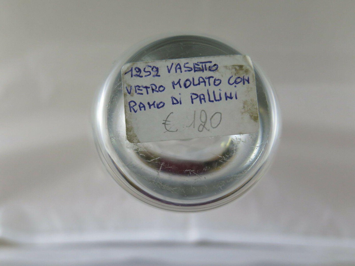 FINE VASO IN VETRO VINTAGE DANIMARCA XX SECOLO ORIGINALE DENMARK GLASS R45 - Belbello Antiques