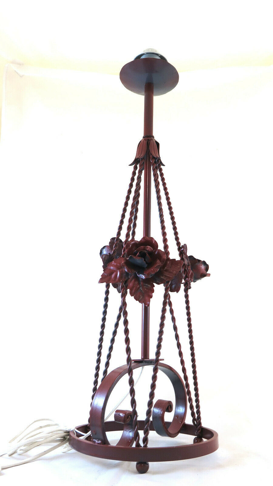 VINTAGE DESIGN FLOOR TABLE LAMP IN HAND FORGED WROUGHT IRON CH6 