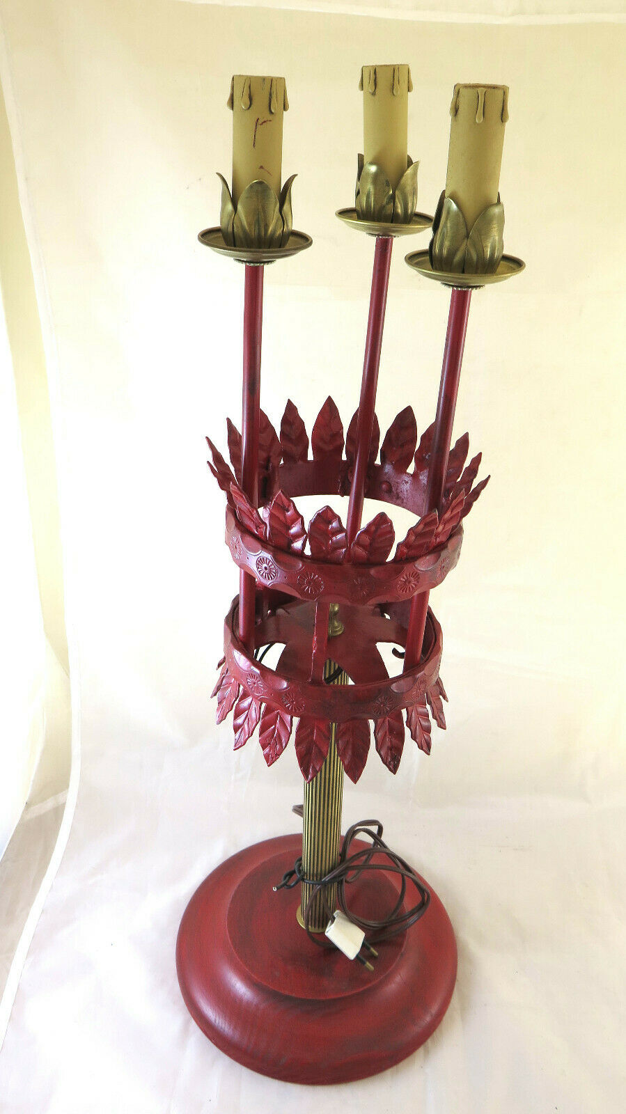 LAMPADA DA TAVOLO O TERRA DESIGN VINTAGE IN FERRO BATUTTO FORGIATO A MANO CH6