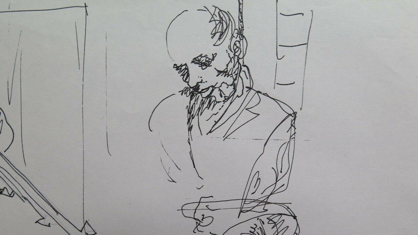 VECCHIO DISEGNO A PENNA SU CARTA OPERA DEL MAESTRO PANCALDI DI MODENA P28.7