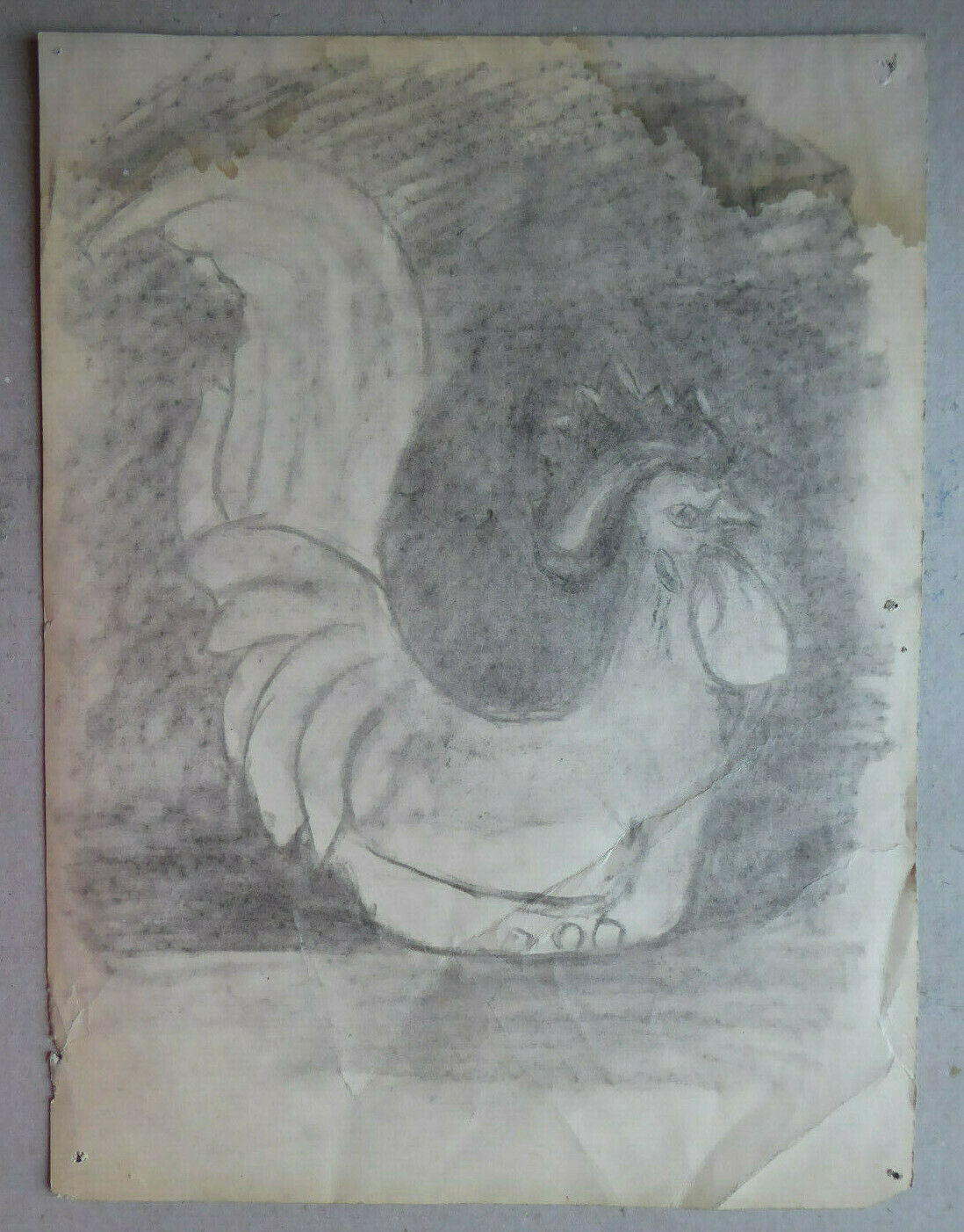 VECCHIO DISEGNO CON CAVALLI EQUESTRE FIRMATO TAJADA SPAGNA '900 QUADRO MD10 - Belbello Antiques