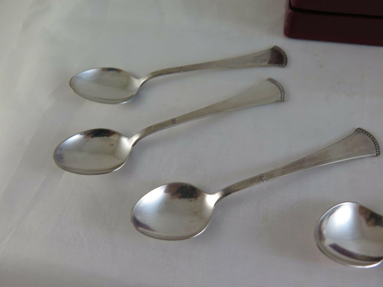 SEI ANTICHI CUCCHIAINI NS. ALP SILVERPLATE SPOONS POSATE ANTICHE TAVOLA R70 - Belbello Antiques