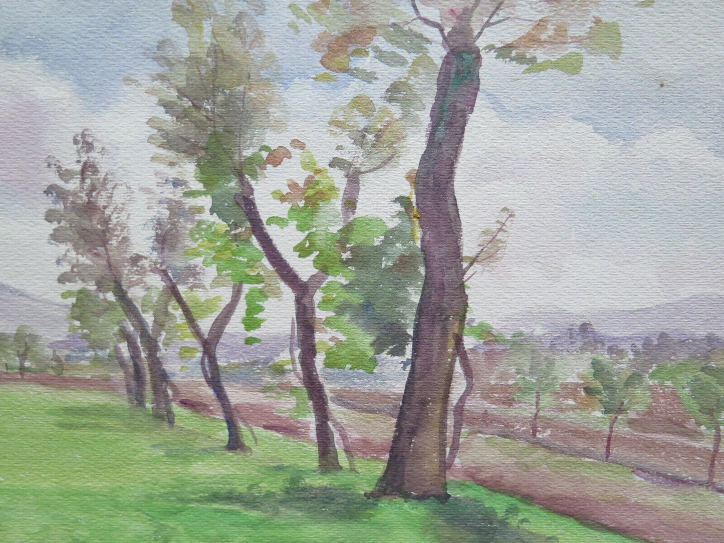 PAESAGGIO CAMPAGNA EMILIA ROMAGNA VECCHIO DIPINTO PITTORE LOCALE 33x31 cm P14