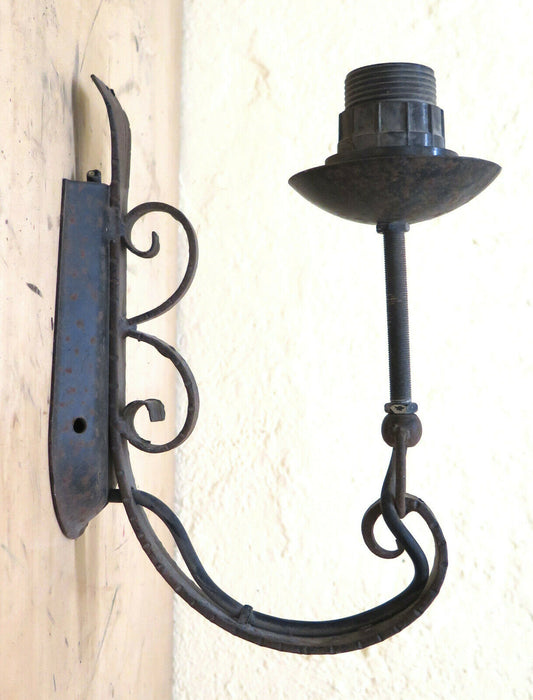 VINTAGE WROUGHT IRON WALL LIGHT WALL LIGHT CHANDELIER CH32 