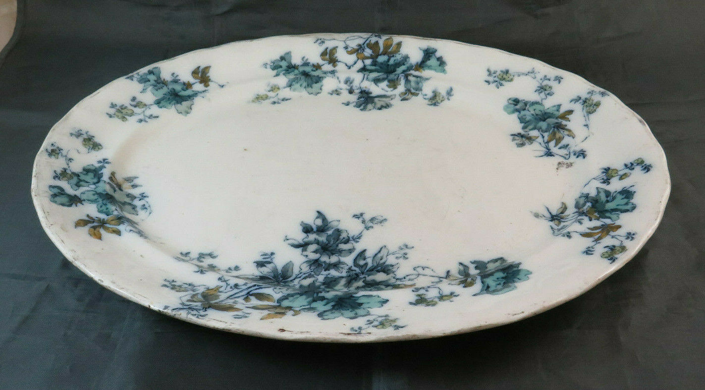 ANTIQUE CERAMIC SERVING PLATE LATE MAYERS TRENTHAM ENGLAND BM34 