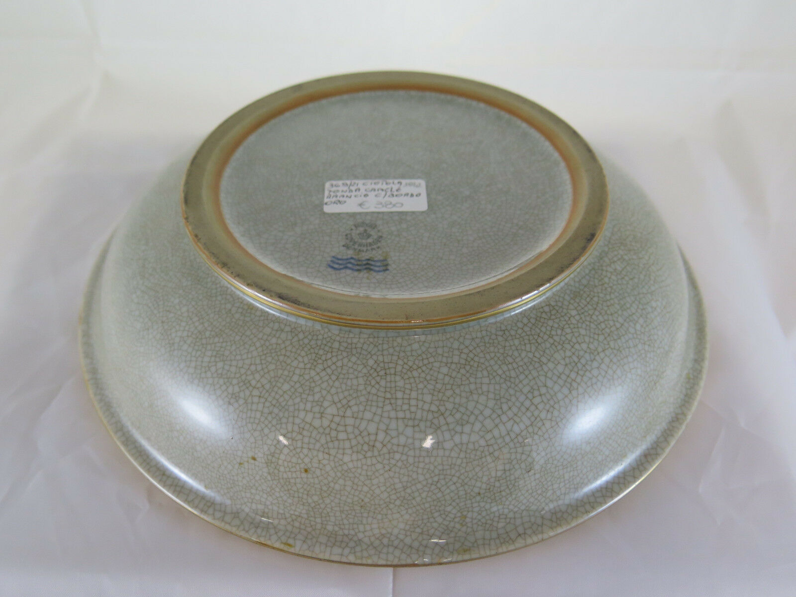 ANTICO PIATTO IN CERAMICA ROYAL COPENHAGEN DENMARK 1943 CRAQUELE DANIMARCA  R29 - Belbello Antiques