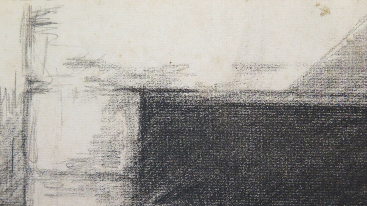 DISEGNO ANTICO INTERNO CON FIGURE CARBONCINO CARTA Pierre Duteurtre DUT BM53.1