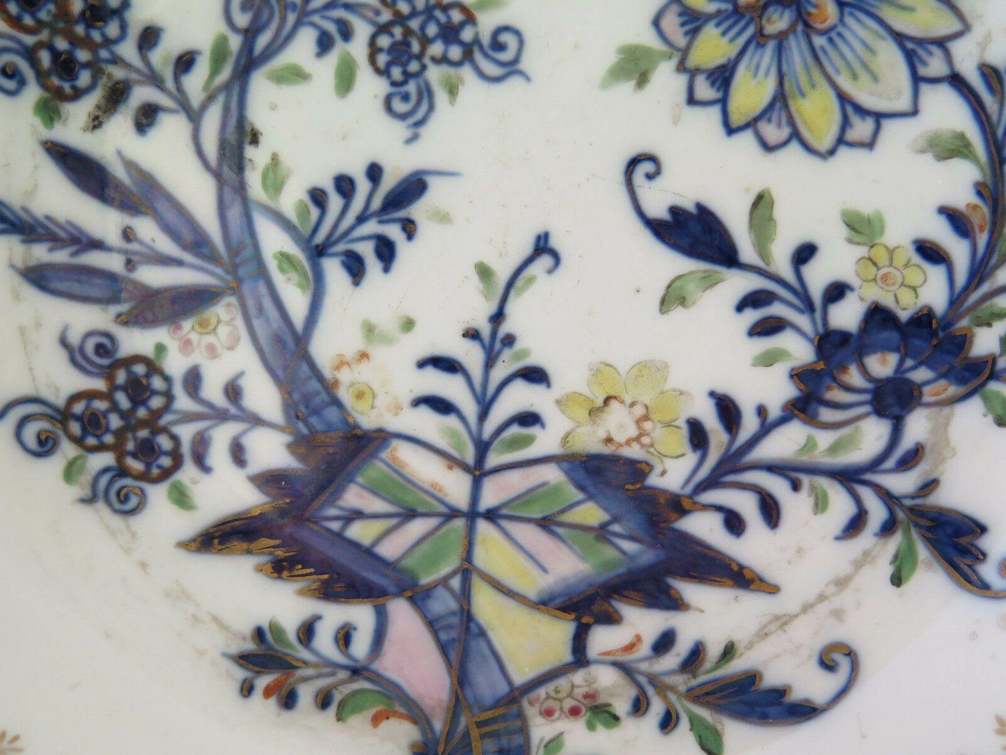 PORCELLANA DI MEISSEN PIATTO ANTICO EPOCA OTTOCENTO '800 XIX SECOLO GERMANIA M1 - Belbello Antiques