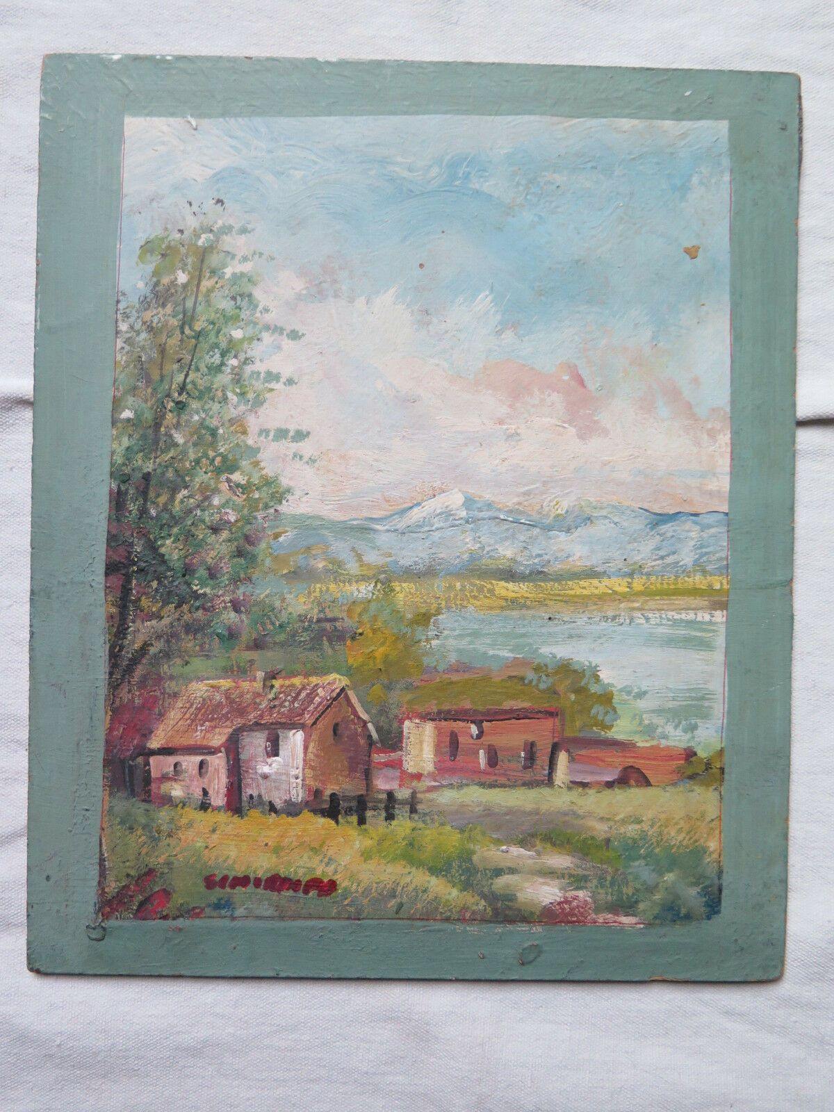 PICCOLO QUADRO IN STILE IMPRESSIONISTA FIRMATO DIPINTO AD OLIO SU TAVOLA M - Belbello Antiques