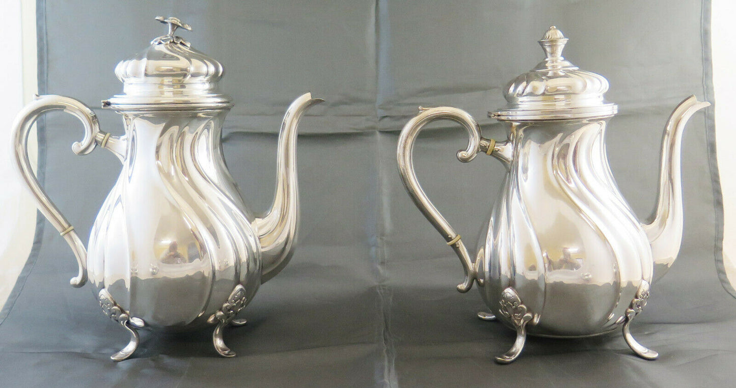 ANTIQUE ART NOUVEAU LIBERY STYLE COFFEE TEA SERVICE DENMARK SCANDINAVIA R62