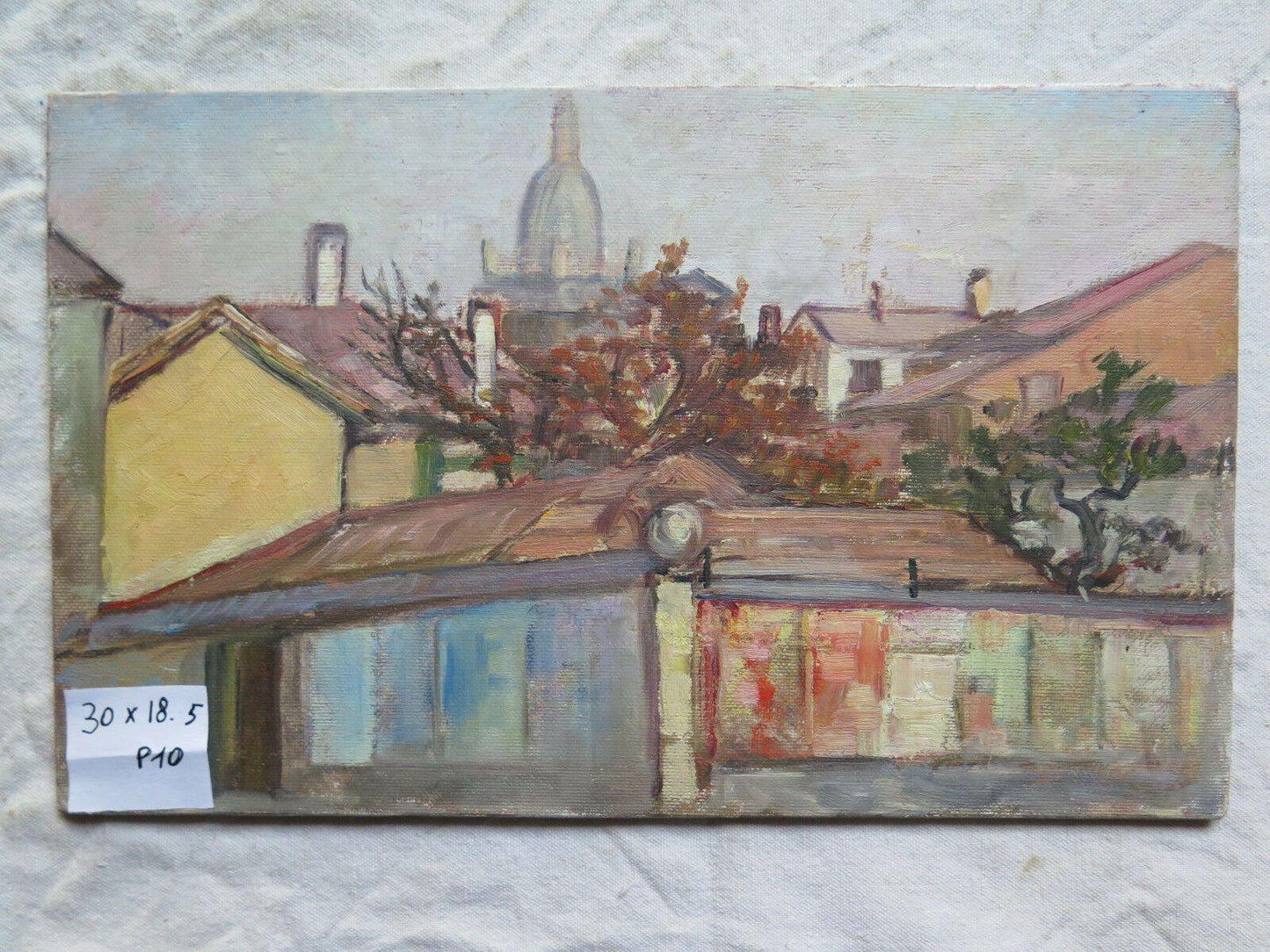 PAESAGGIO AUTUNNALE QUADRO ANTICO DIPINTO AD OLIO CON CERTIFICATO GARANZIA p10 - Belbello Antiques