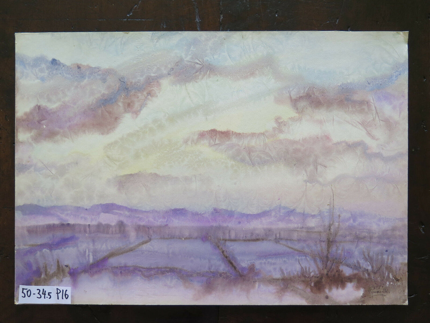 PAINTING WINTER LANDSCAPE WITH SNOW AND FROST MODERN PAINTING FROM THE 60S ORIGINAL p16