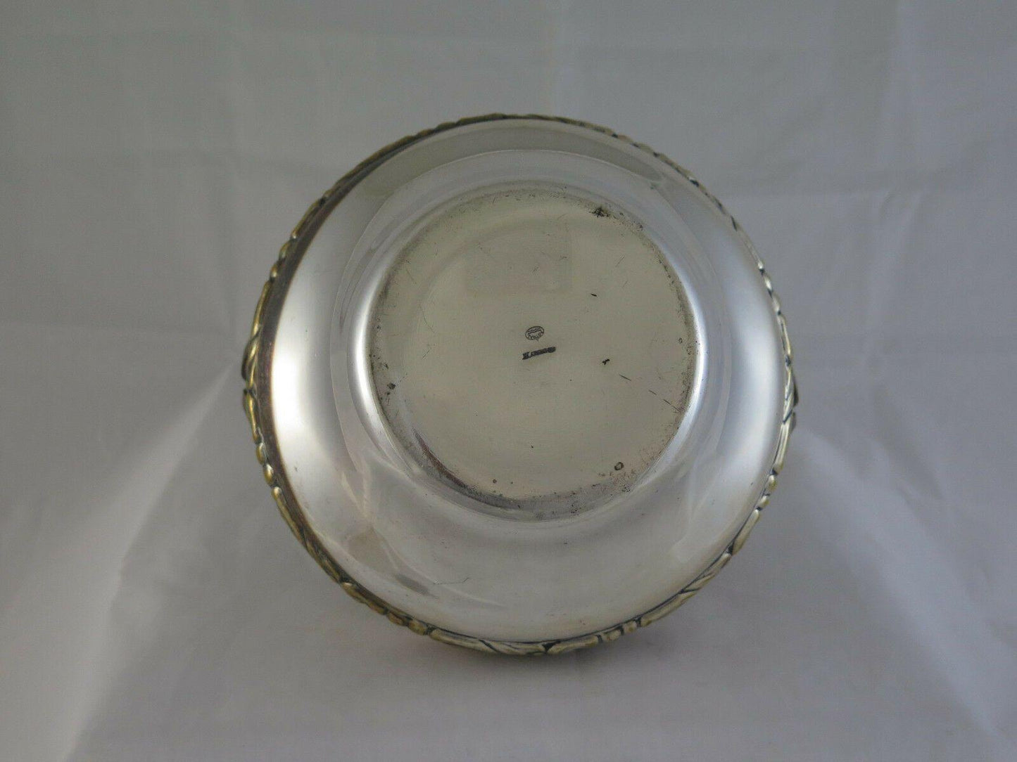 ANTICO CESTINO CENTROTAVOLA ENERET ASTRAL SILVERPLATE ART NOUVEAU BOWL R90 - Belbello Antiques