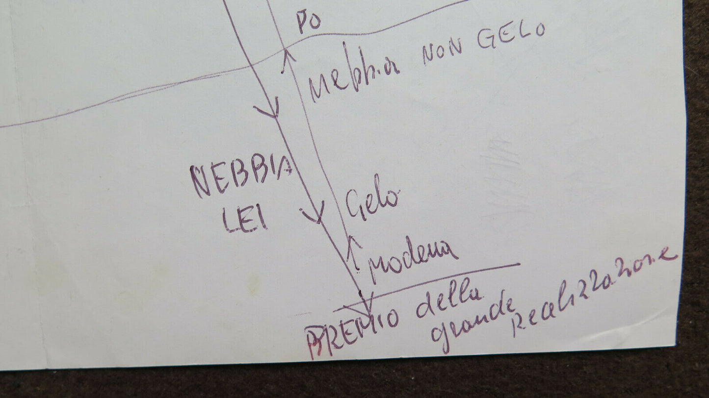 VECCHIO BOZZETTO APPUNTI DEL PITTORE GAETANO PANCALDI DISEGNO PENNA CARTA P28.7