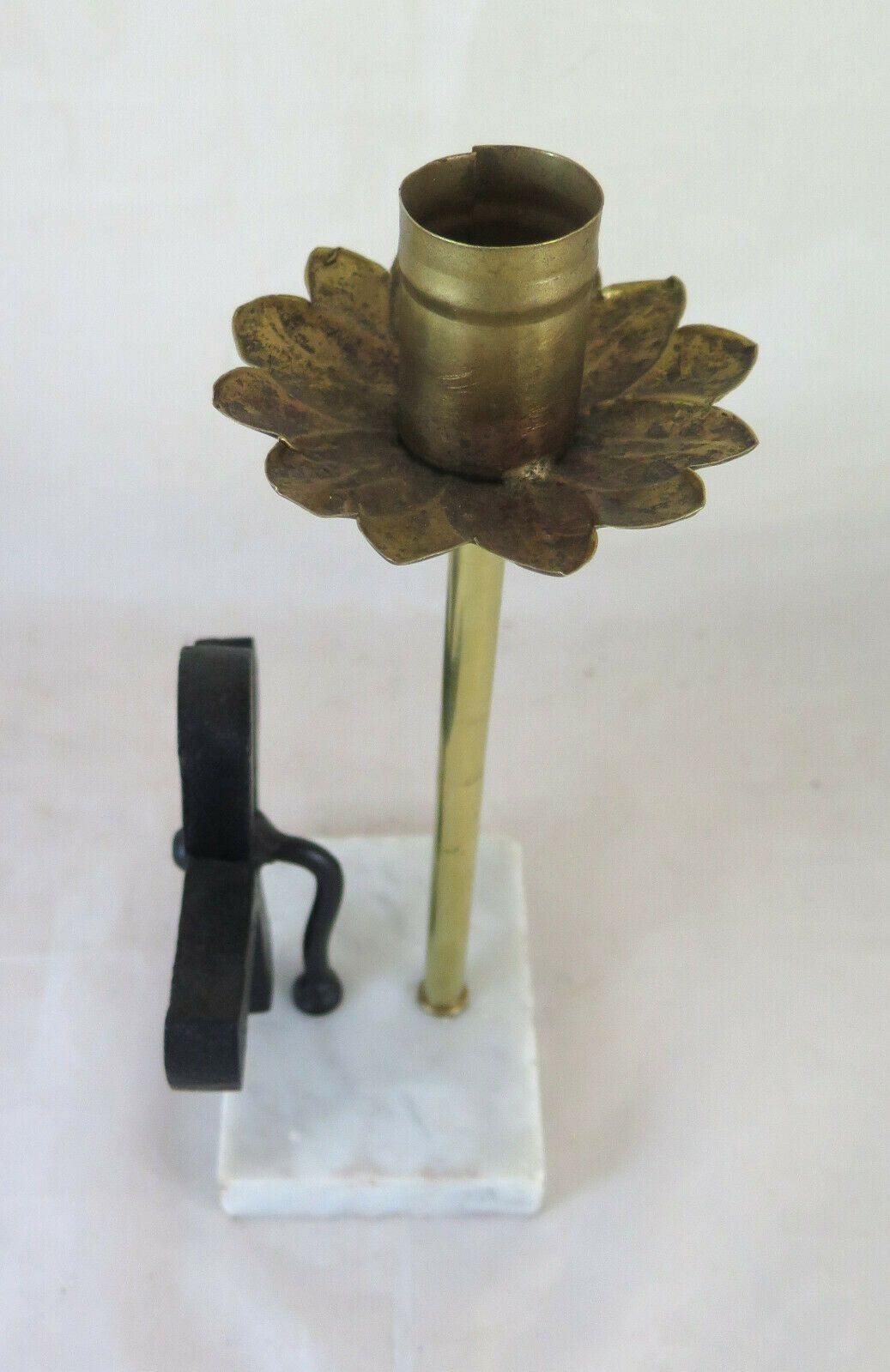 CANDELIERE CON CRICIFISSO VECCHIO PORTACENDELA CANDELABRO CROCE CRISTO CH8 - Belbello Antiques