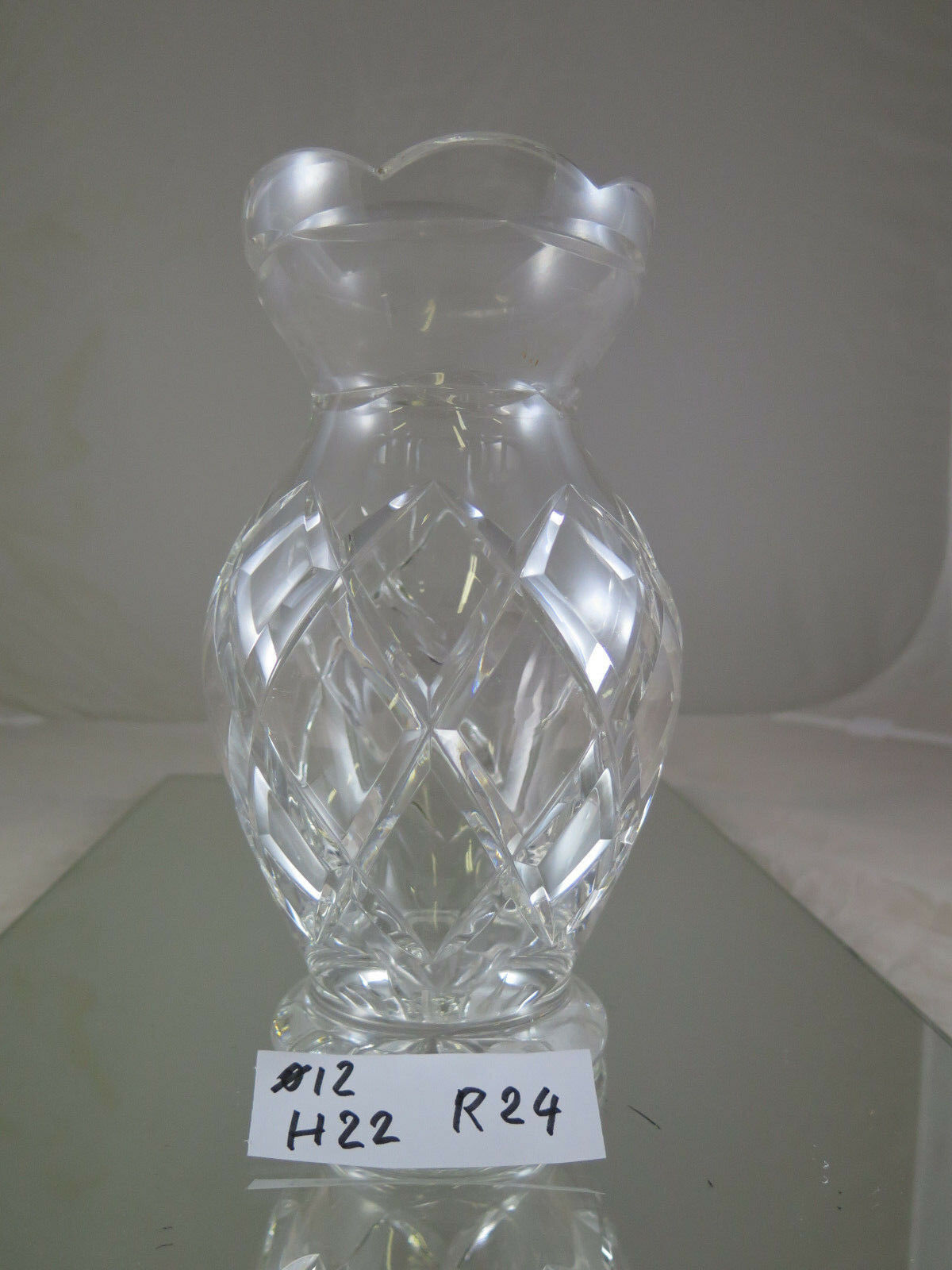 VASO IN CRISTALLO VINTAGE INIZIO 900 PER FIORI VINTAGE CRYSTAL FLOWER VASE R24