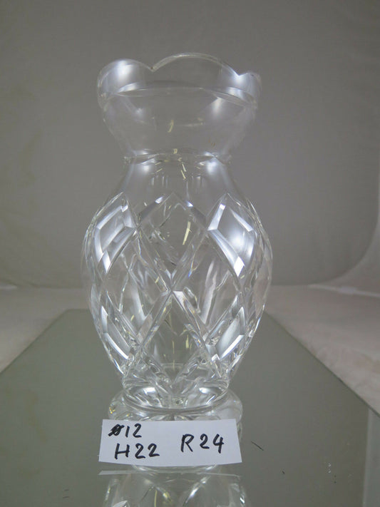 VINTAGE CRYSTAL VASE EARLY 20TH CENTURY FOR FLOWERS VINTAGE CRYSTAL FLOWER VASE R24