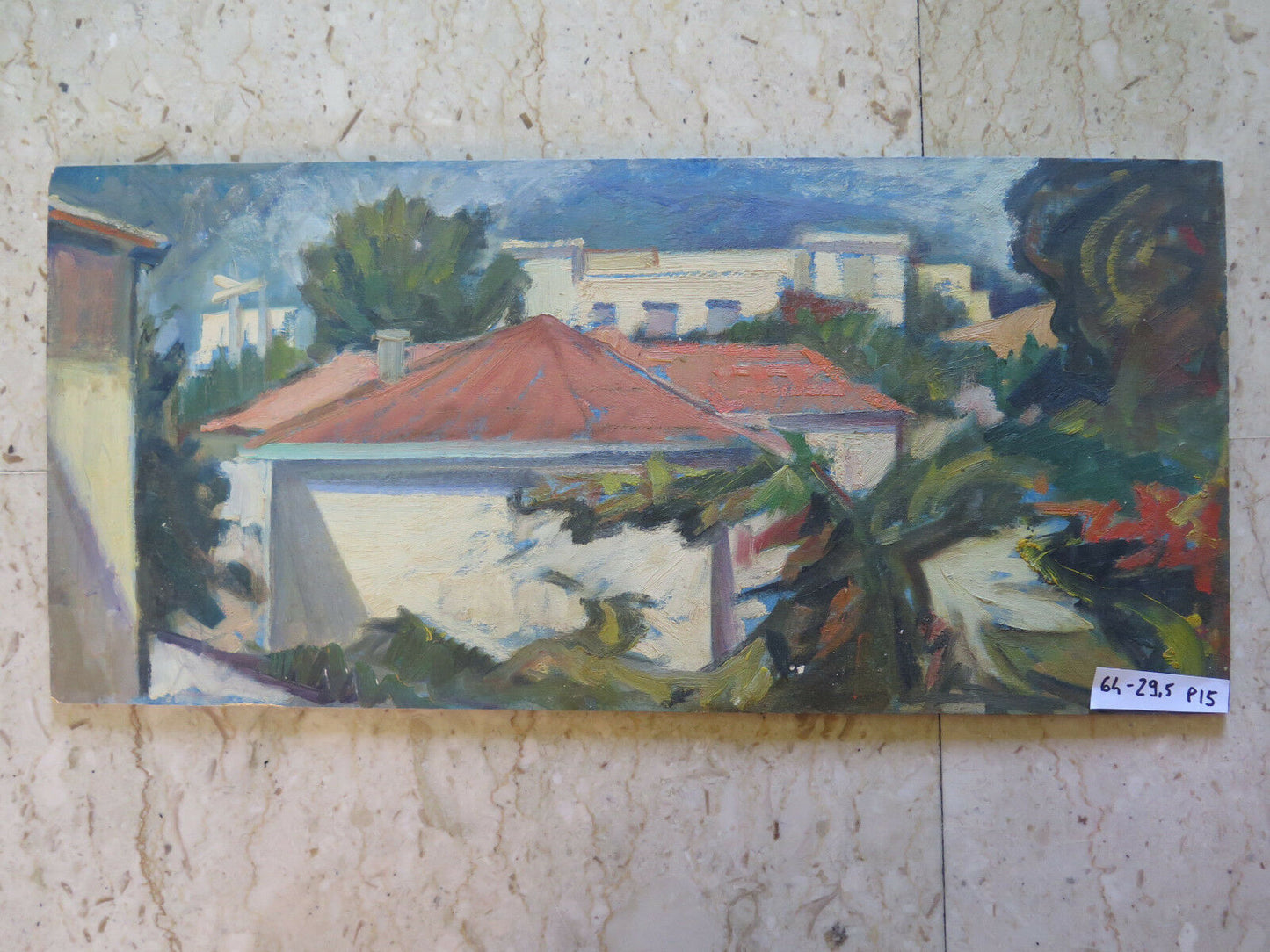 ANTIQUE OIL PAINTING ON PANEL IN IMPRESSIONIST STYLE WITH GUARANTEE p15