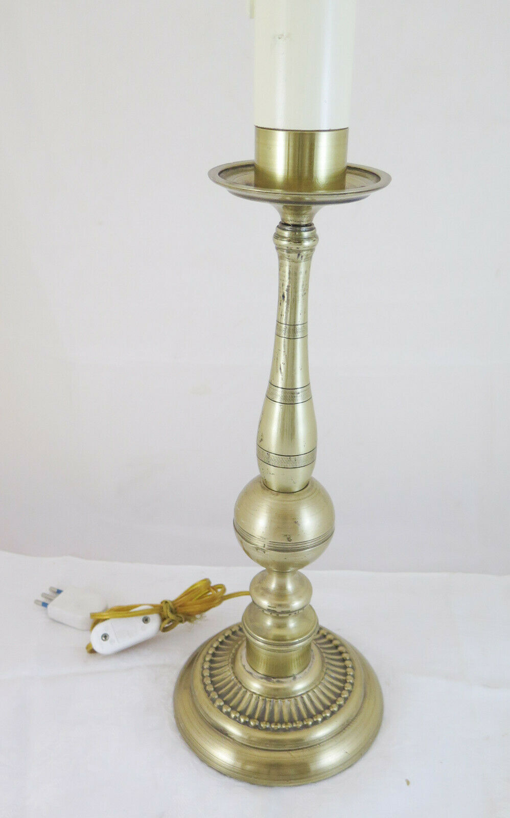 VINTAGE BRASS DESK OR TABLE LAMP MID 20TH CENTURY ABAT JOUR CH5