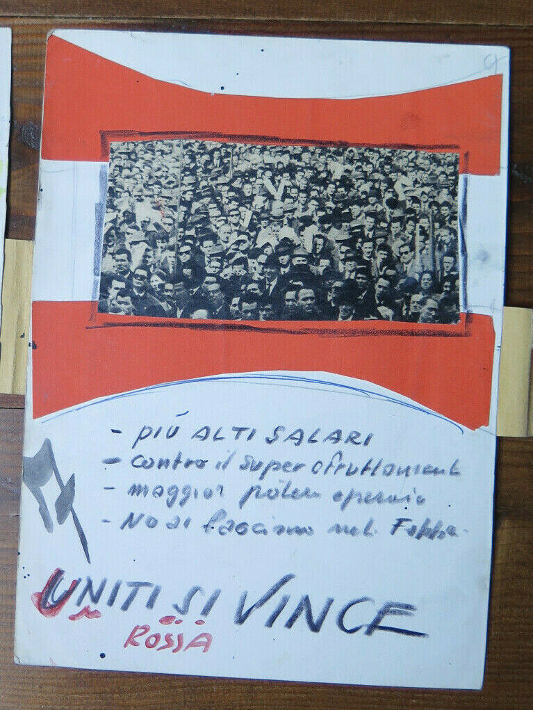 SKETCH FOR COMMUNIST POLITICAL FLYER OF THE 60S LEFT 10 SHEETS P28.6