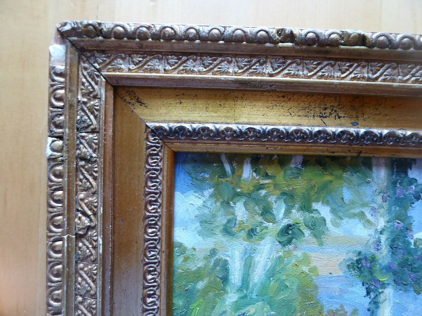 VECCHIO QUADRO DIPINTO PAESAGGIO OLIO OPERA DEL PITTORE SPAGNOLO HERRANZ MD7 - Belbello Antiques