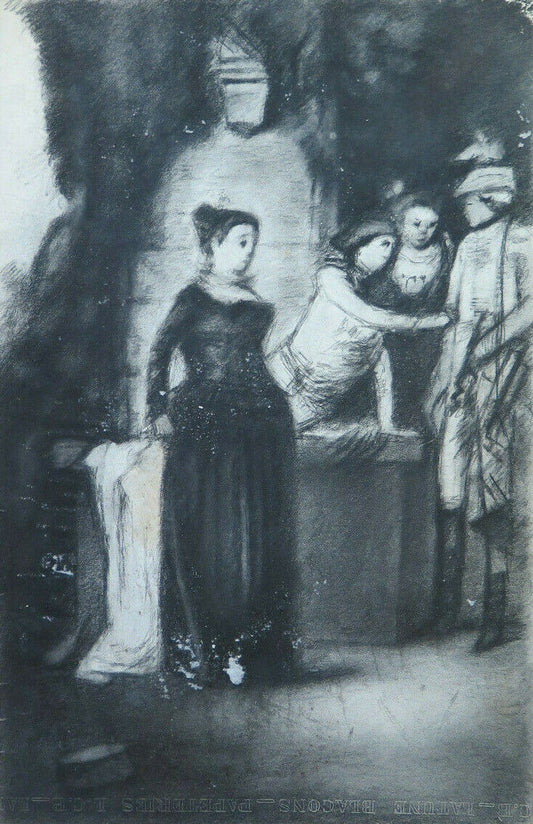 INTERNO CON FIGURE DISEGNO ANTICO OPERA DI  Pierre Duteurtre detto DUT BM53.1