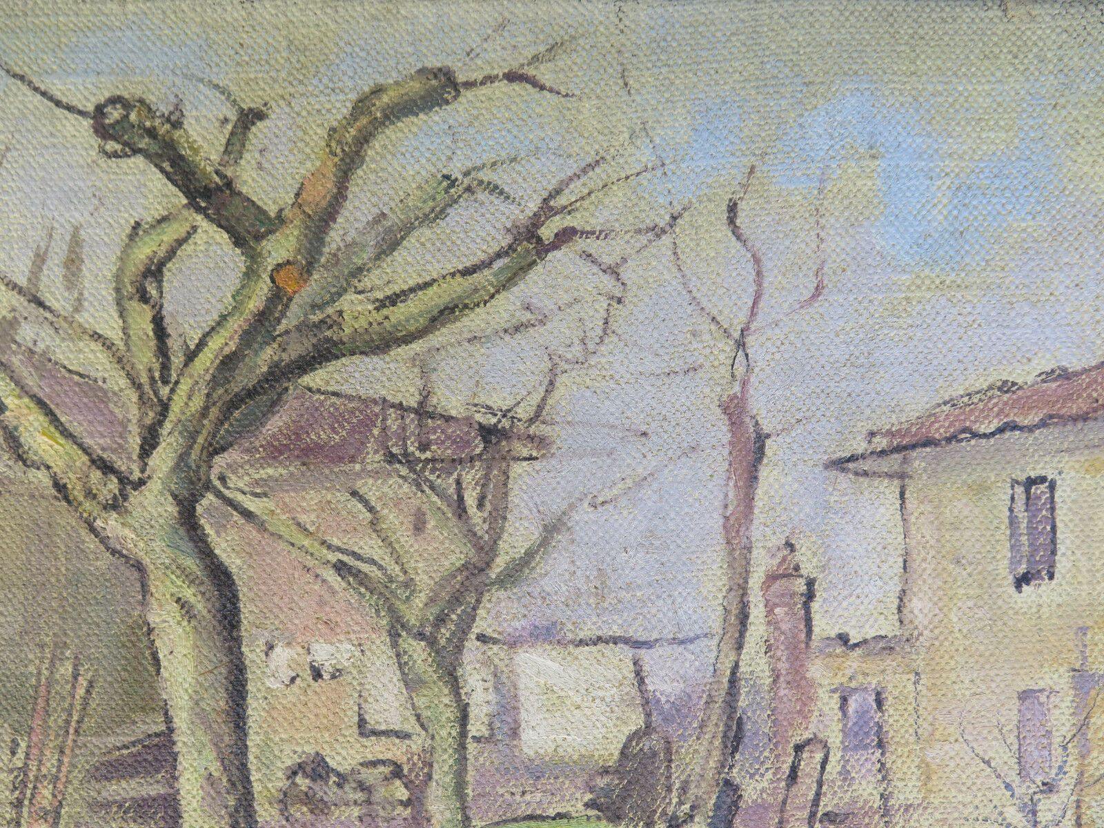 QUADRO ANTICO DIPINTO OLIO TAVOLA PAESAGGIO CAMPAGNA IN AUTUNNO AUTUNNALE p2 - Belbello Antiques