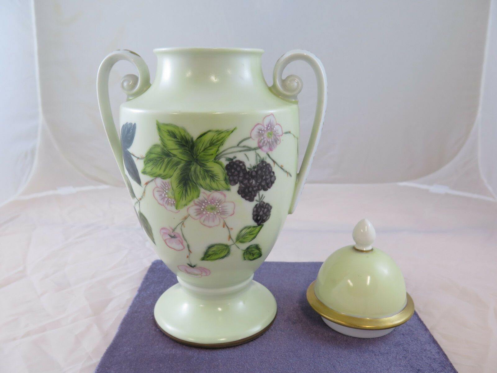 ANTICO VASO IN PORCELLANA DIPINTA A MANO GERMANIA HEINRICH PORCELAIN VASE r11 - Belbello Antiques