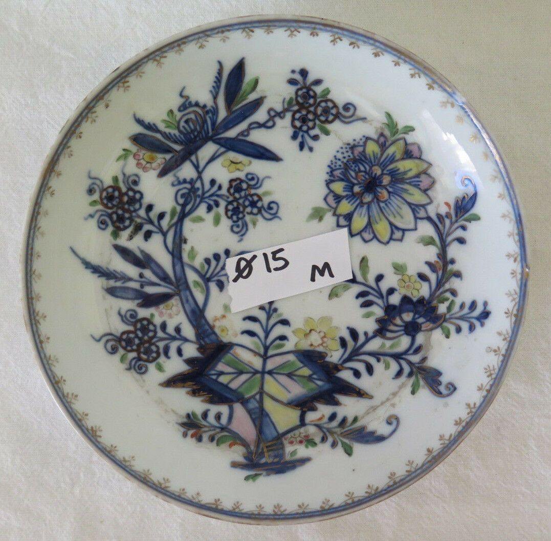 PORCELLANA DI MEISSEN PIATTO ANTICO EPOCA OTTOCENTO '800 XIX SECOLO GERMANIA M1 - Belbello Antiques