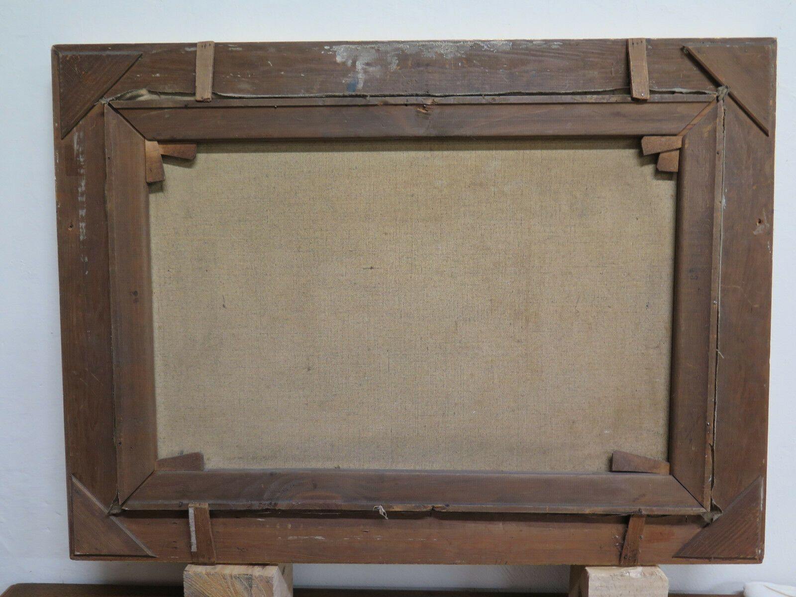 ANTICO PAESAGGIO NORDICO QUADRO AD OLIO SU TELA DANIMARCA PRIMO NOVECENTO R93 - Belbello Antiques