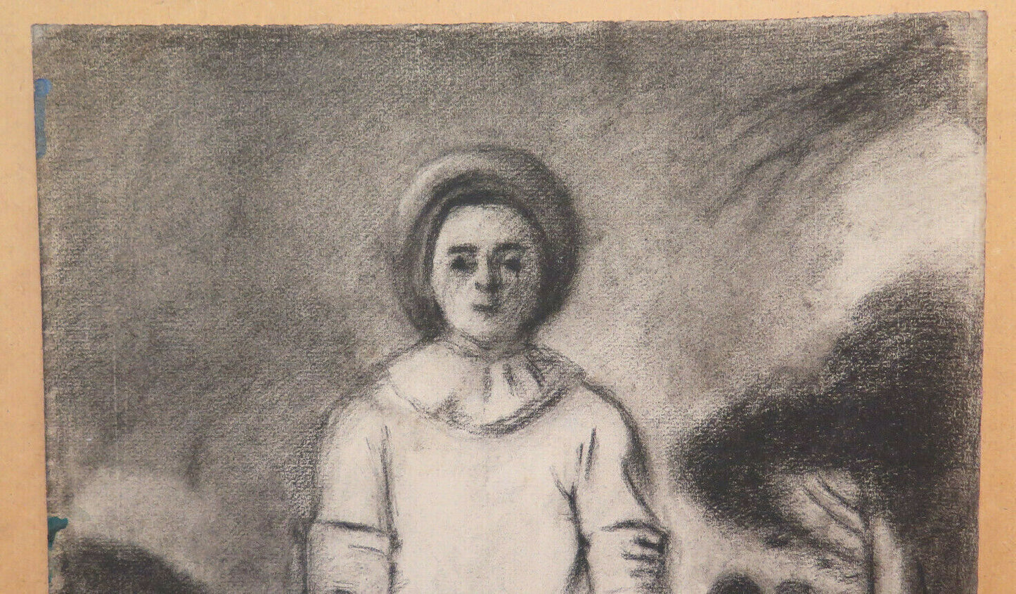 GRANDE DISEGNO ANTICO ISPIRATO WATTEAU PIERROT Pierre Duteurtre DUT BM53.1 G